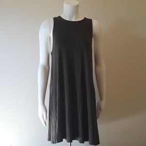 socialite size small olive green tank dress with pockets